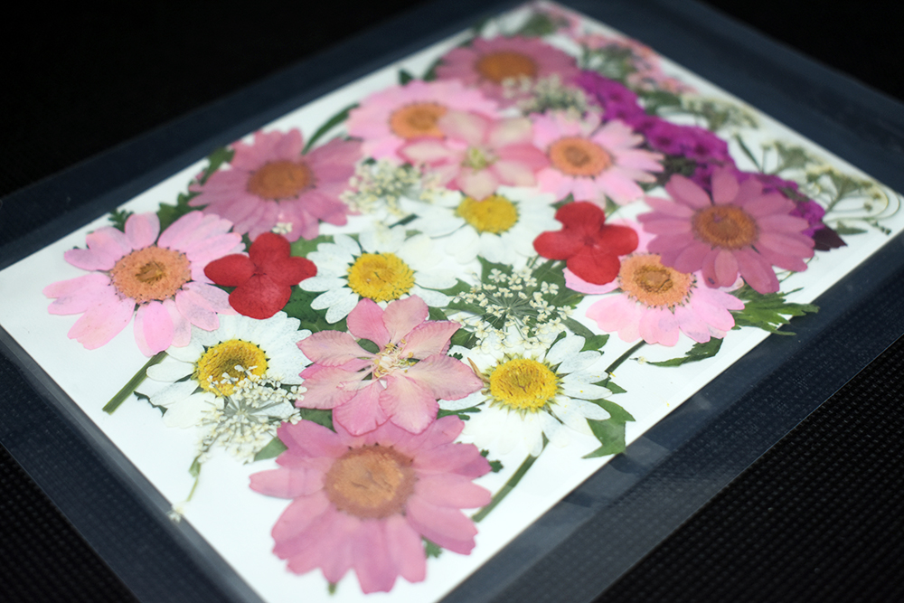 Bouquet "Rosa" 9 tipi di fiori pressati