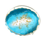 Round metal tray holder