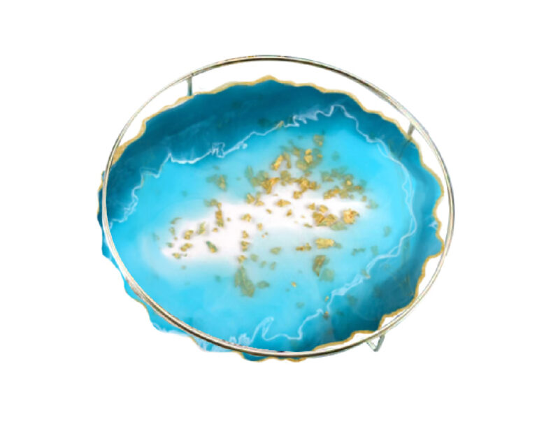 Round metal tray holder