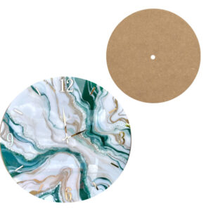 Ø 40 cm Ronde MDF-houten Plaat voor Wandklok in Hars “Minimalistisch”