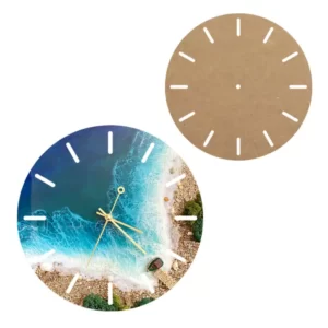 D.40cm Ronde MDF Houten Raad voor Hars Wandklok