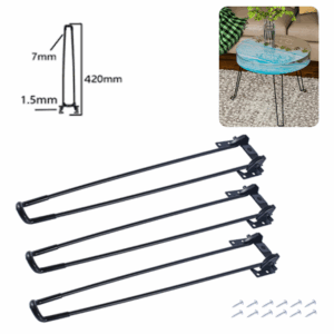 Metalen ondersteuning – zwarte metalen tafelpoten