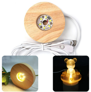 Lampvoet met licht – voor het maken van lampen in hars