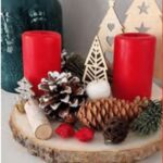 Natuurdecoratiezakje met dennenappels, sparren, bessen en bladeren