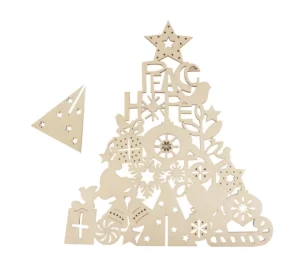 Kant houten kerstboom