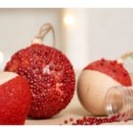 Houten kerstbal om te decoreren, diameter 6 cm