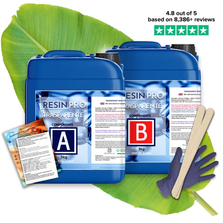 TRASPARENTE – Multifunctionele Heldere Epoxyhars-Superieure Kwaliteit - 8 kg, Zonder accessoires