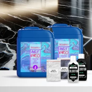 Keukenblad Kit Zwart Marmer Effect “Nero Marquina” met Epoxyhars