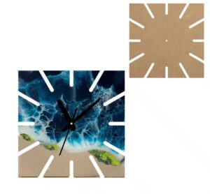 Houten plaat (MDF) voor gepersonaliseerde wandklok – 40×40 cm