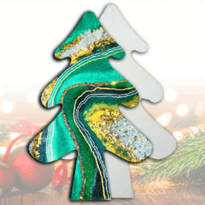 Kerstboom: Houten kerstboomsilhouet voor epoxyhars