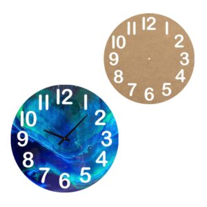 D. 40 MDF-plaat voor wandklok in hars met “cijfers”