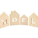 Houten Kersthuisje om neer te zetten – 4-delige set