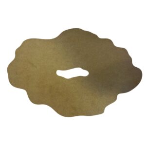 Houten geode-vormige plank voor een klok in hars – 50×38 cm