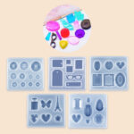 Set van 4 siliconen mallen voor sieraden