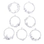 Zilverkleurige randen voor UV-acrylhars met zeedecor