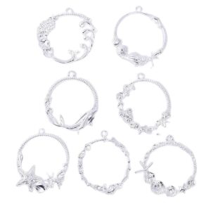 Zilverkleurige randen voor UV-acrylhars met zeedecor