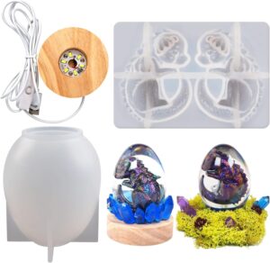 DIY-kit “Drakenei” met siliconen mallen en lichtvoet