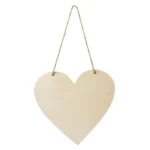 Houten hart om op te hangen en te decoreren – 20 x 20 cm