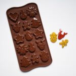 Siliconen mal met kerstknopen