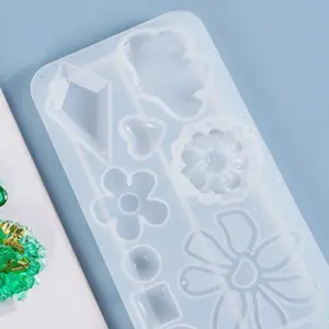 Siliconen mal met bloemen & vormen voor sieraden van hars