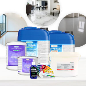 Complete kit voor duurzame en elegante harsvloeren – klaar voor gebruik.